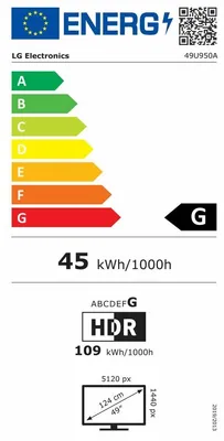 Produktbild von LG 49U950A-W, 124,5 cm (49"), 5120 x 1440 Pixel, Dual QHD, LED, 5 ms, Schwarz, Weiß