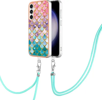 Immagine prodotto di Custodia con cinturino per Samsung Galaxy S23 FE, custodia in TPU a fantasia con cinturino regolabile Colorato
