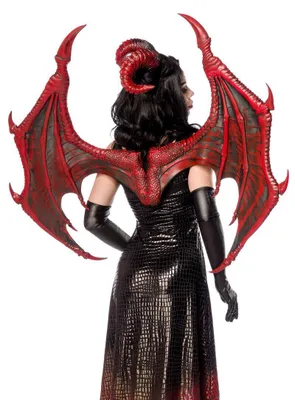 Produktbild von Drache Gummiflügel rot - Kostümflügel für Fasching