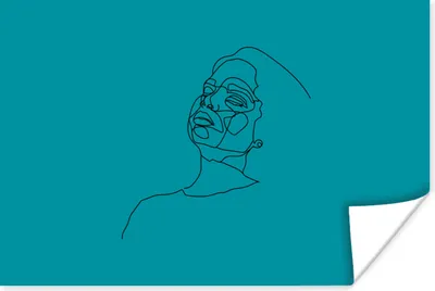Produktbild von MuchoWow® Poster Frau - Minimalismus - Linienkunst 60x40 cm - Schlafzimmerdekoration