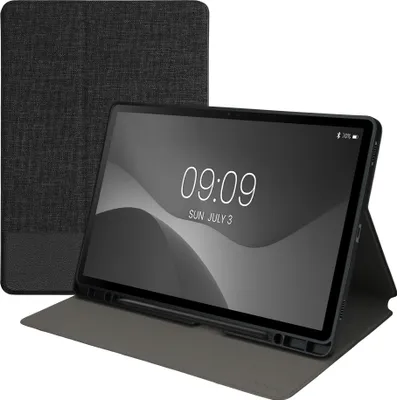 Produktbild von kwmobile Schutzhülle kompatibel mit Samsung Galaxy Tab S9+ / S9 FE+ / S10+ - Hülle Slim - Tablet Cover Case mit Ständer Anthrazit Schwarz