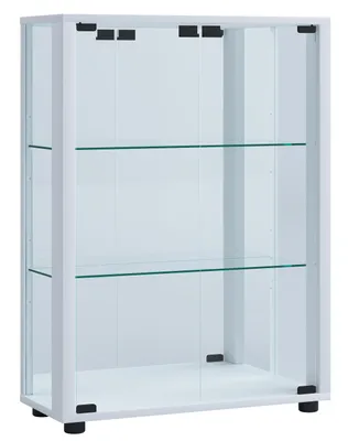Zdjęcie produktu dla Szklana obudowa stojąca | Etui na wyświetlacz Szkło z bezpiecznym szkłem ESG | Wymiary ok. H. 80 x W. 60 x D. 25 cm | Stand case glass | Nowoczesne i oszczędne miejsce | Szklana szafka ekspozycyjna – Sintalo Mirror