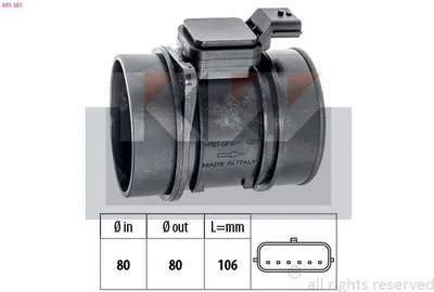 Produktbild von KW 491 361 Luftmassenmesser LMM für RENAULT ESPACE IV (JK0/1) Luftmengenmesser