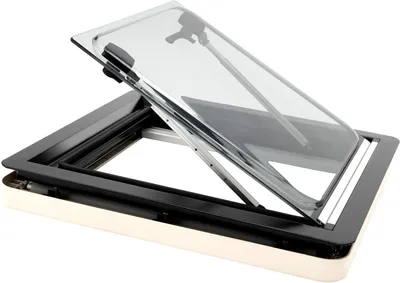 Productafbeelding van Uitzetraam voor camper of caravan met vliegengaas, uitzetbaar tot 70° (450 x 500 mm)