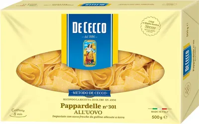 Produktbild von 10x Pasta De Cecco 100% Italienisch Pappardelle n. 301 Nudeln mit ei 500g