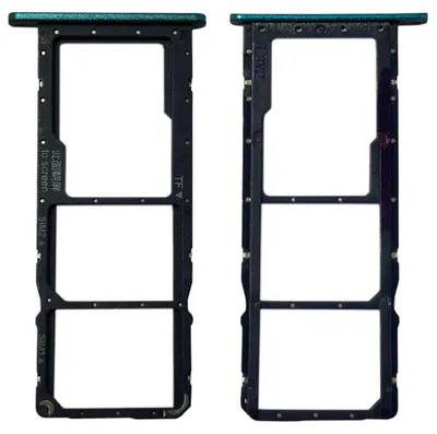 Obrázok produktu pre Zásobník na SIM kartu pre Huawei Y7 2019, modrý, držiak na karty, náhradný diel