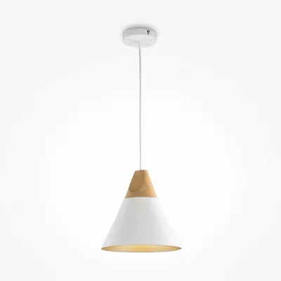 Obrázek produktu pro Závěsné svítidlo Kovové kulaté Ø 22 cm V: max. 140 cm Bílé přírodní E27 Skandinávské závěsné svítidlo
