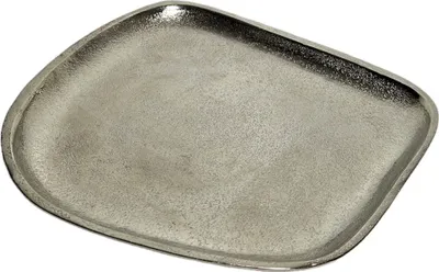 Produktbild von Dekoteller Metall silber Dekoschale Metallteller Deko Schale Teller 20 x 18 cm