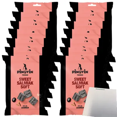 Produktbild von Toms Pingvin Lakritz Sweet Salmiak Soft VPE (14x90g Packung) + usy Block