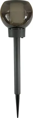 Image de Lanterne Solaire GALIX Effet Flamme Naturelle, 12 LED SMD Ambrée, Ø 10,5 cm, H 41 cm, 4 Lumens