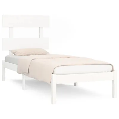Produktbild von vidaXL Massivholzbett Weiß 90x200 cm