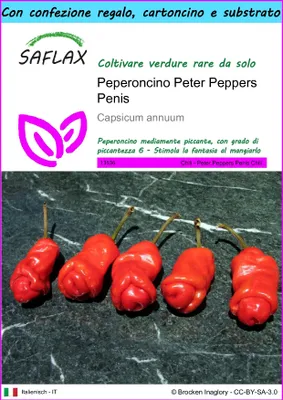 Immagine prodotto di SAFLAX Set regalo - Peperoncino Peter Peppers Penis - 10 semi - Capsicum