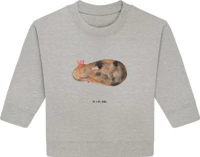 Produktbild von Mr. & Mrs. Panda Organic Baby Pullover Einhorn Meerschweinchen 24. - 36. Monat - Heather Grey - Geschenk, Meerschwein, Meerhörnchen, Einhörner, Bullover, Unicorn