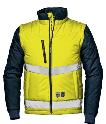 Immagine prodotto di Giacca ad alta visibilità Sir Safety Driver idrorepellente con maniche staccabili, taglia L, arancione segnaletico/blu