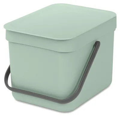 Obrázek produktu pro Koš na tříděný odpad Brabantia Sort&Go 1005515, 6 l, Rukojeť, Možnost nástěnného montáže, Světlezelený