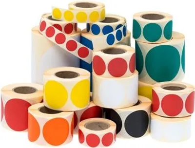 Obrázek produktu pro Kulaté samolepky Fi25mm 500ks žlutá