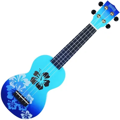 Image de Mahalo Hibiscus Hibiscus Blue Burst Soprano Ukulele