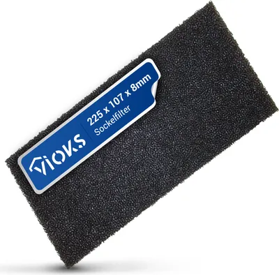 Produktbild von Sockelfilter 225x107x8mm passend wie Whirlpool 481010354757 Schaumfilter für Trockner