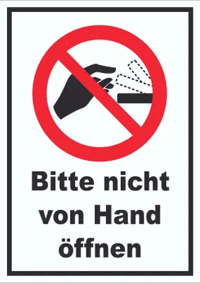 Produktbild von Bitte nicht von Hand öffnen Schild A0 (841x1189mm)