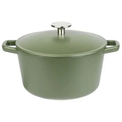Produktbild von GSW Gusseisentopf grün 21 cm, ca. 3,8 Liter Volumen, induktions- & backofengeeignet