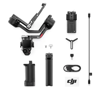 Produktbild von DJI RS 4, Handkamerastabilisator, Aluminium, Schwarz, 1/4", Universal, 360°