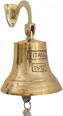 Productafbeelding van Zeitzone Scheepsbel Titanic 1912 messing bel nostalgie - Maritiem 14 cm