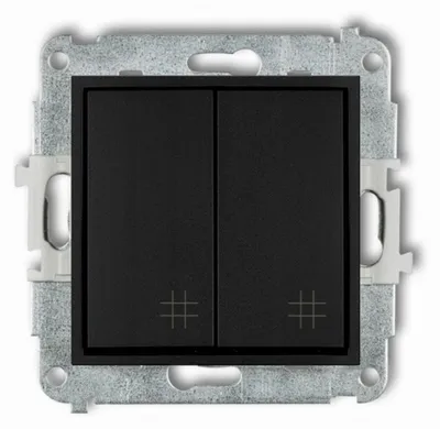 Image de Interrupteur Karlik ICON, finition noire mate