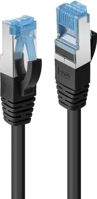 Produktbild von LINDY Patchkabel Cat6A S/FTP PIMF TPE schwarz 10m