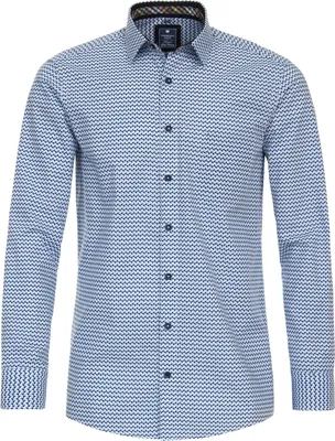 Produktbild von REDMOND Langarmhemd Hellblau gemustert 2XL Modern Fit