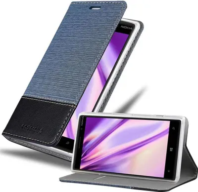 Produktbild von Cadorabo Hülle für Nokia Lumia 830 Schutzhülle in Blau Handy Hülle Etui Book Case Cover