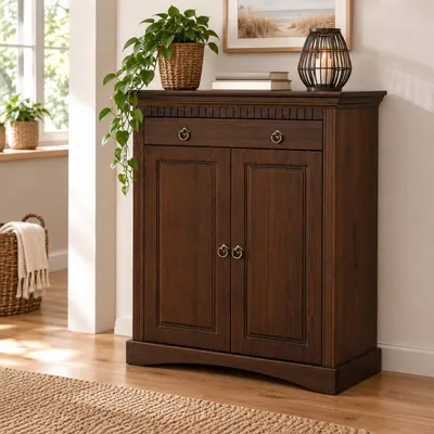 Produktbild von 2 trg Kommode aus Kiefernholz kolonialfarben Schrank Sideboard Landhausstil