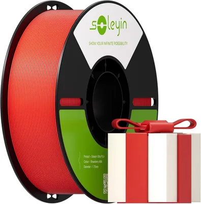 Image de Filament PLA Creality Soleyin Ultra, 1,75 mm, 1 kg pour imprimante 3D - Crème fraise - 3301010510