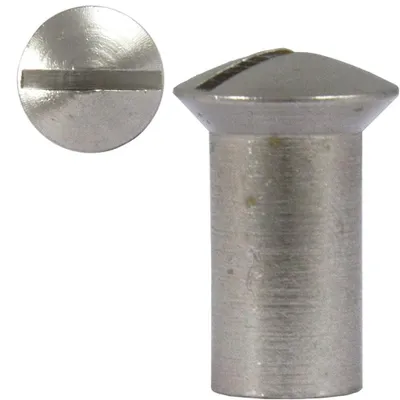 Produktbild von AG-BOX Hülsenmuttern M8x20 mit Linsenkopf und Schlitz Edelstahl A1, 30 Stück