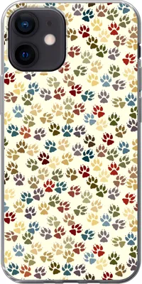 Produktbild von MuchoWow® Handyhülle Schutzhülle Hülle für Telefoonhoesje iPhone 12 Muster - Hund - Pfoten - Jungen - Mädchen - Kinder - Kind Silikon Softcase Handy Hülle - Schutzhülle