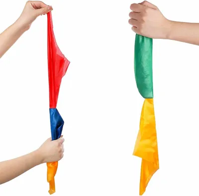 Productafbeelding van Kleurveranderende sjaals Magic Set - Set van 2 - Perfect voor street magic - Feesten en shows - Magic tricks -Blauw