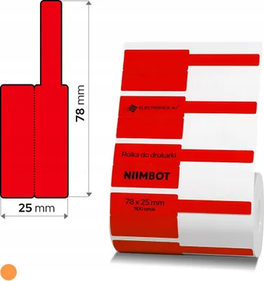 Obrázek produktu pro Samolepicí termální štítky pro Niimbot K3 pro kabely 38x25+40 1000 ks.