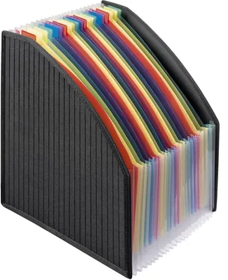 Produktbild von Stehsammler A4 255x150x40mmPP schwarz/mehrfarbig Packung mit 4 Stück
