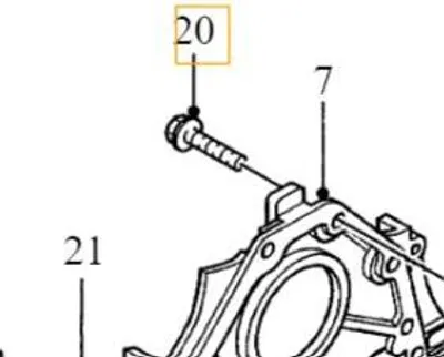Produktbild von VOLVO Originalschraube M7x19 2.0D OE 30776029
