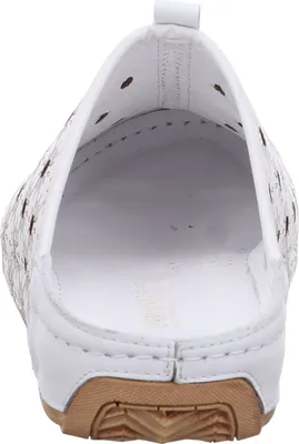 Produktbild von Gemini Damen Clog Lederschuh florales Design mit Lochmuster 336523-02, Größe:38 EU, Farbe:Weiß