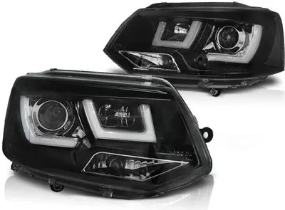 Produktbild von Scheinwerfer LED Lightbar Tagfahrlicht passend für VW T5 GP Facelift Bj. 09-15 Schwarz