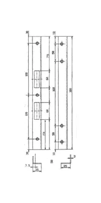 Produktbild von Schnegel Sicherheitswinkelschließblech L.300mm B.25mm S.3mm STA verz. - 006/900