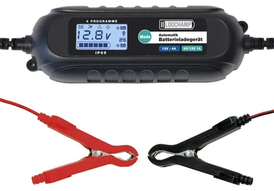 Produktbild von LODCHAMP, 4A Intelligentes Batterieladegerät, 6V/12V KFZ Ladegerät, Erhaltungsla