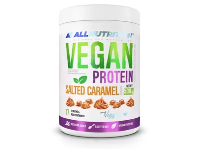 Produktbild von ALLNUTRITION Vegan Protein 500g Gesalzenes Karamell Veganes Eiweiß Veganes Protein