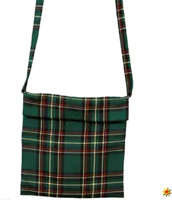 Produktbild von Schotten Tasche grün kariert 19 x 21 cm Kostüm-Zubehör für Erwachsene, Farbe:grün
