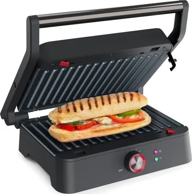Obrázok produktu pre Princess 117502, Čierna, Nerezová oceľ, Obdĺžnikový, Otočné, 220 °C, Rošt