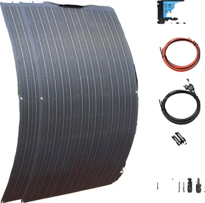 Produktbild von Solarpanel, flexibles Design, hohe Effizienz, 12V 24V 200W Kit