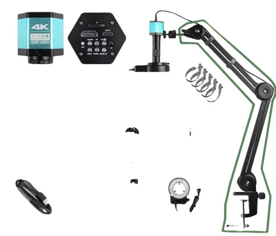 Immagine prodotto di Microscopio digitale, risoluzione 4K, connettività HDMI e USB, un cavo 4K HDMI Type-C Plus, 150X