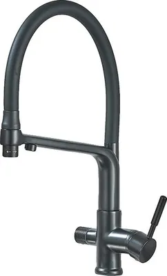 Obrázek produktu pro Kuchyňská baterie, otočná o 360°, dvojitá rukojeť, matná černá