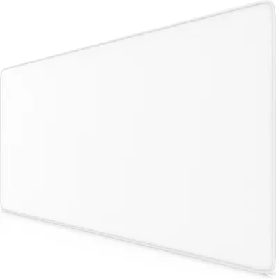 Produktbild von Titanwolf Gaming Mauspad XXL, 900 x 400 x 3 mm, Schreibtischunterlage, abwaschbar, rutschfeste Rückseite, Geschwindigkeit & Präzision, Weiß