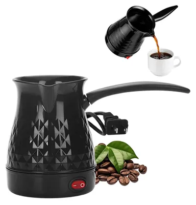 Türkische Kaffeemaschine, elektrisch, 500 ml, schwarz